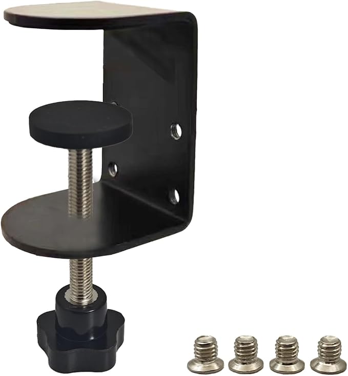 Small C Clamps 2 Inch with 4 Small Holes in the Back, 1-Pack Adjustable Desk C-Clamp for Range 0.39"~2", Versatile Clamp for Brake, Parts Assembly, Fastening, Welding, Woodwork, Metal Work