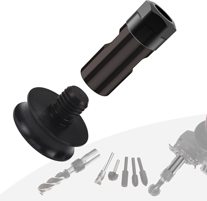 Angle Grinder Extension Shaft Set - 5/8"-11 Thread Electric Drill Conversion Collets Adapter for X-LOCK (1/8" 1/4" 3/8" 1/2" Collets 4PCS)