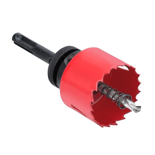 2 inch / 51mm Hole Saw with 1 pc SDS Plus Arbor and 1 pc Hex Shank Arbor, HSS Bi-Metal Hole Drilling Cutter for Wood Boards Plastic and Thin Metal (2 inch / 51mm)