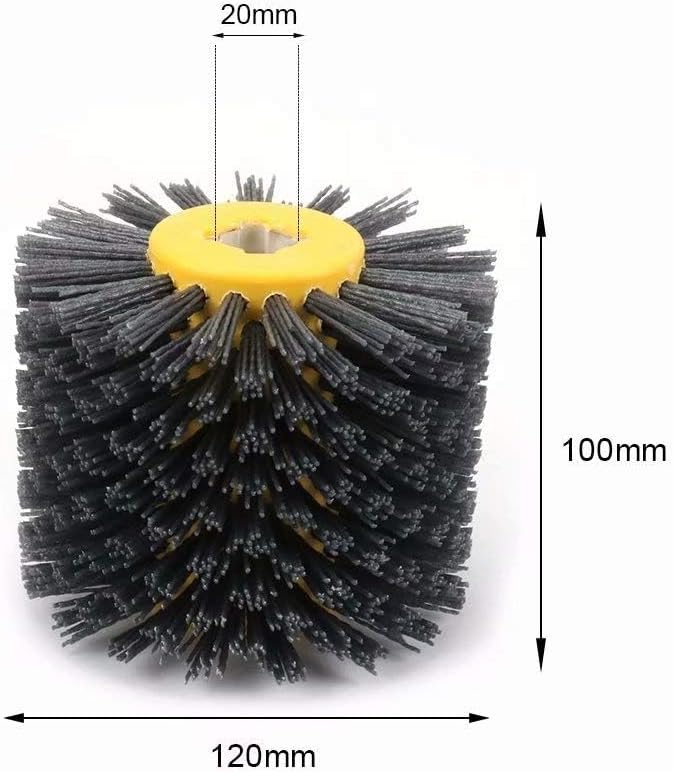 SIGNI Abrasive Nylon Drawing Wheel Drum Burnishing Polishing Brush for wooden furniture floor polishing 120X100mm 600 Grit 1pack