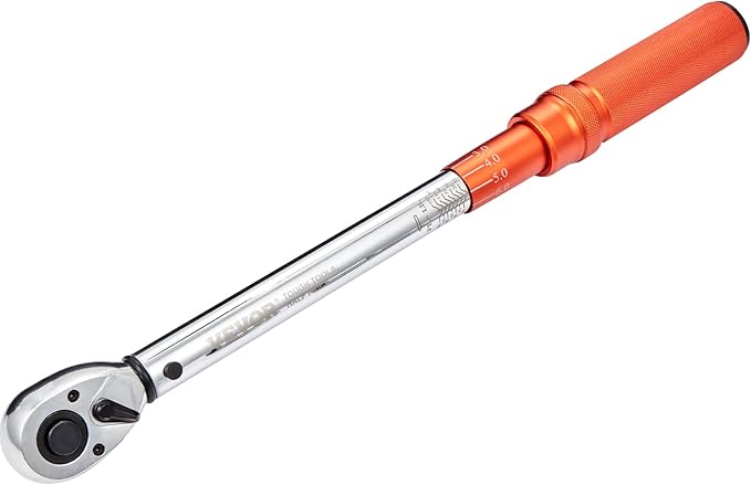 VEVOR Torque Wrench, 10-150ft.lb/14-204n.m 1/2-inch Drive Click Torque Wrench, Dual-Direction Adjustable Torque Wrench Set, Mechanical Dual Range Scales Torque Wrench Kit with Adapters Extension Rod