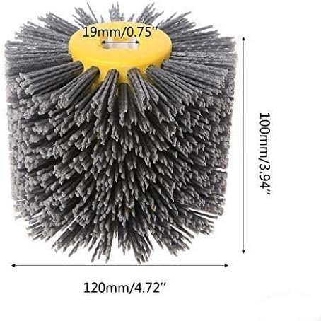 SIGNI Abrasive Nylon Drawing Wheel Drum Burnishing Polishing Brush for wooden furniture floor polishing 120X100mm 400 Grit 1pack