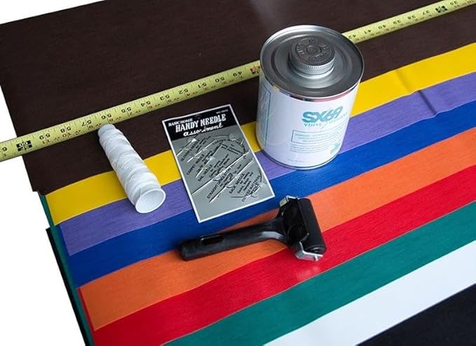 Moose Vinyl Deluxe Repair Kit Includes 32oz Sx Glue, Assorted Patches, Needles, Thread, Roller (Solid)