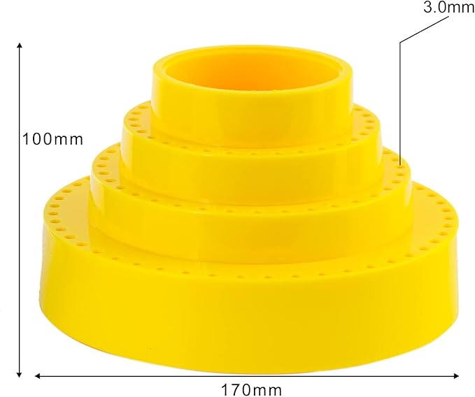 DZQ Rotating Bur Holder 116 Holes,Rotary Tool Holder 1/8" Diameter,Mandrel Drill Holder 360 Degree Rotating,for Drill Home and Garage Tool Accessories(Yellow)