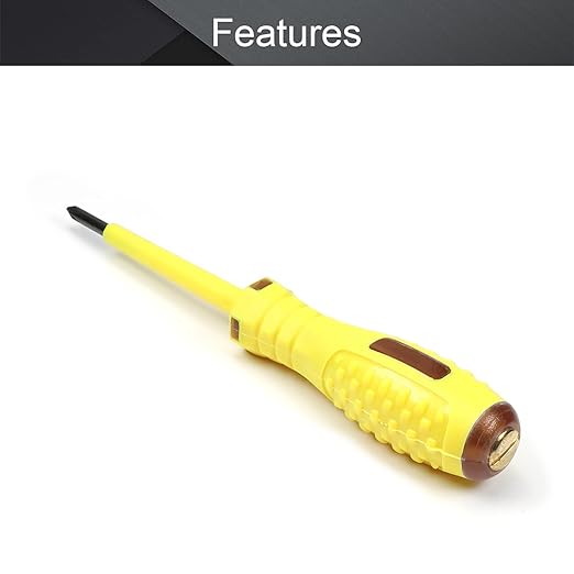 Fielect 5pcs Circuit Tester, Voltage Tester Pen Screwdriver Electric Test Detector, Phillips Screwdriver Test Pencil 100-500V