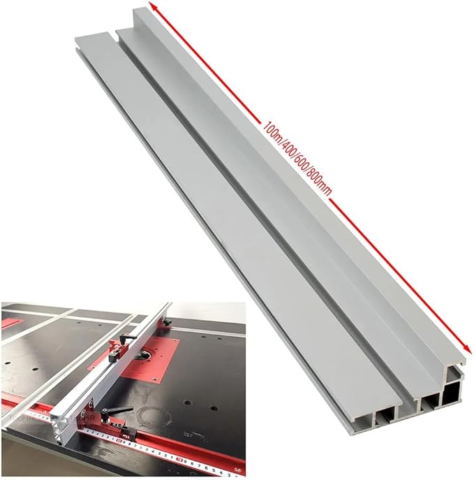 75 Type Table Saw Fence, Aluminum Miter Fence, Miter Gauge Fence, Multi T-Track Fence for Woodworking (Sliver)