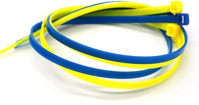 4 Inch Yellow Zip Ties (100 Pieces) 18lb Strength, Nylon Cable Wire Ties