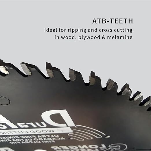 10 Inch 80 Tooth Professional Fine Finish ATB Saw Blade with 5/8 Inch Arbor & DuraGuard Anti-Stick Coating for Miter Saws and Table Saws