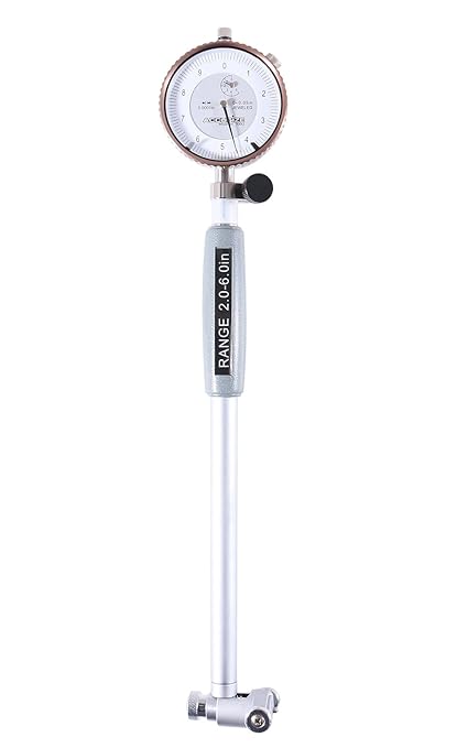 Accusize Industrial Tools 2-6 inch by 0.0001'' Dial Bore Gauge Set, 6'' Stem Length, Ee20-1006