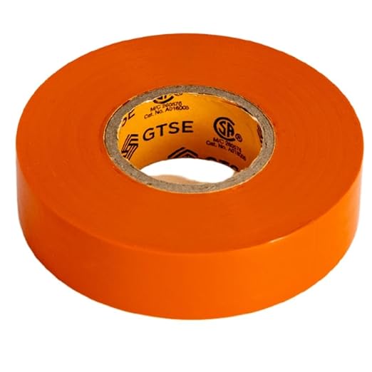 GTSE Orange Electrical Tape, 10 Rolls – Waterproof, Industrial Grade Vinyl, 3/4 in x 66ft– Strong Self-Adhesive PVC Electric Tape for Wire Insulation, 7 Mil, 600V – UL/CSA Listed