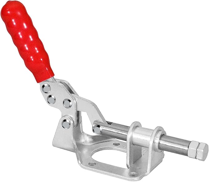 POWERTEC 1PK Toggle Clamp, 300lbs Holding Capacity, 302F Quick Release Push/Pull Clamp for Woodworking Jigs and Fixtures, Pocket Hole Jigs, Welding, CNC (20304)