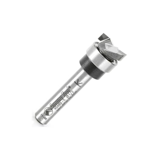 Amana Tool - 45489-S Carbide Tipped Dado Clean out 1/2 Dia x 1/8 x 1/4" Shank with Upp