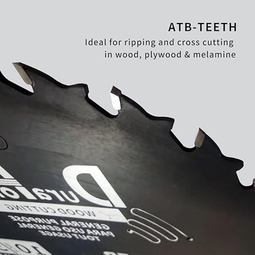 10 Inch 32T & 60T ATB Circular Saw Blades with 5/8 Inch Arbor for Miter/Table Saw, Combo Pack for General Purpose & Fine Finish Wood Cutting