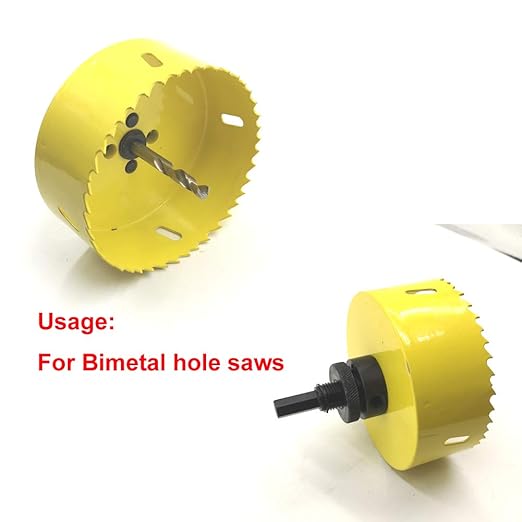 Bi-Metal Hole Saw Arbor Mandrel 3/8" Hex Shank with High Grade Pilot Drill bit