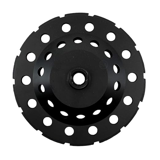 Benchmark Abrasives 7 Inch Concrete Grinding Wheel Threaded T-Type Diamond Cup Wheel with 5/8"-11 Arbor Hole for Masonry, Natural Stone, Concrete Grinding Wheel - Angle Grinder Attachments (7”)