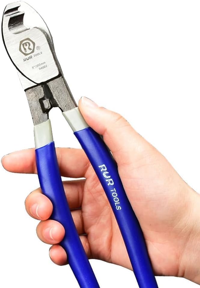 9.5 Inch Steel Cable Cutters – Wire Cutters Heavy Duty,Wire Rope Cutters,Precision-Cut Chromium-Vanadium Steel (56HRC) for Aluminum, Copper, Wires & Cables. Sharp, Durable & Effortless Cutting