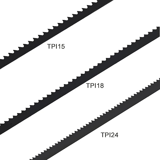 6-1/2Inch 15Tpi,18Tpi,24Tpi Scroll Saw Blade Pin End Replacement 21 Pack