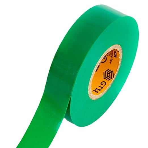 GTSE Green Electrical Tape, ¾ in x 66ft, 1PC, Strong Self-Adhesive PVC Insulation Vinyl Tape for Insulating, Repairing and Protecting Electrical
