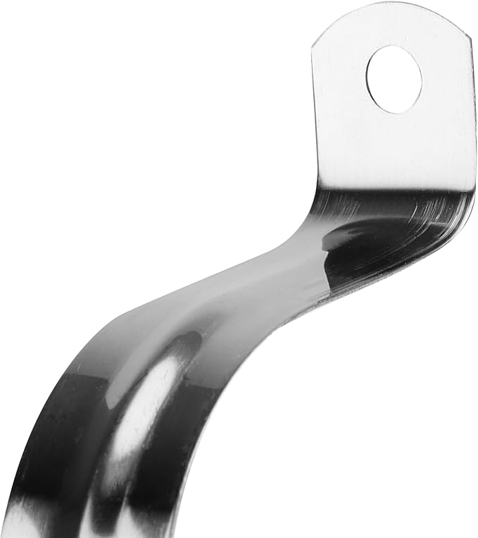 100 PCS 2 Inch U Pipe Strap, M50 Stainless Steel Bracket Clamp for PVC Pipe, 50mm