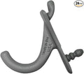 PegPro® J Hooks Kit for Modern Plastic or Metal Pegboard – Durable Plastic Pegboard Hooks - For Garage, Kitchen, Craft Room, and more (J Hook - 24 Pack, Gray)