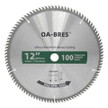 12-Inch Miter/Table Saw Blades, 100-Tooth ATB TCT Ultra Fine Finish Wood Cutting Circular Saw Blade with 1-Inch Arbor