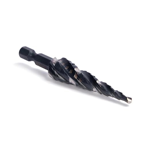 Four Spiral Flute M35 Cobalt Step Drill Bit Set 1/8"-7/8"(3pcs),Impact Ready Four Flute Step Drill Bit, 1/4" Hex Shank Step Bits for Drilling Metal, Stainless Steel, Aluminum, Wood, Plastic
