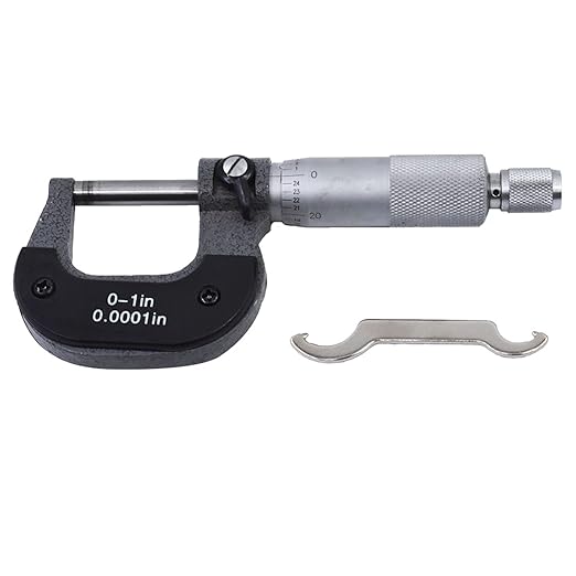 0-1 in Precision Outside Micrometer W/Box, Accuracy 0.0001 in, Professional Grade Precision Machinist Tool