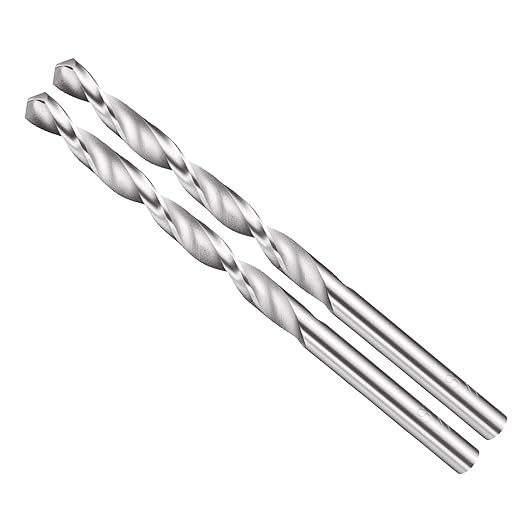 Drill Bit, 4mm Cutting Diameter, 4241 HSS 118° Cutting Angle Uncoated Bright Versatile Jobber Bits - (Applications: for Drilling Plastic Wood Soft Metal), 2-Pieces