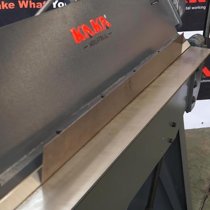 KAKA INDUSTRIAL Sheet Metal Brake, 100-Inch Heavy-Duty Metal Brake Bender, 12-Gauge Mild Steel Capacity Aluminum Brake, Floor Model Metal Break W-10012