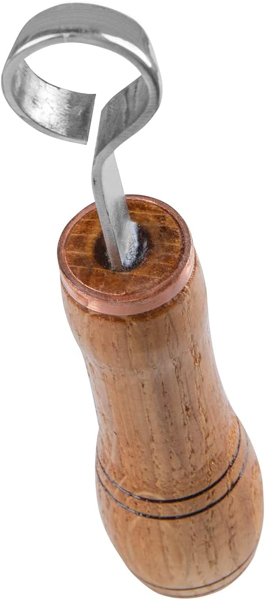 Wood Carving Scorp Knife | Round Carving Tool for Spoons, Bowls, and Cups | Oak Wood Handle with Carbon Steel Blade (1INCH)