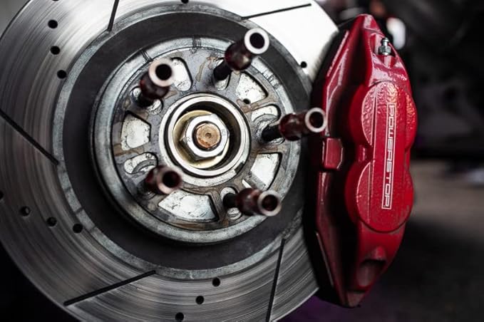 Power Stop Front S4758 Pair of High-Temp Red Powder Coated Calipers For Explorer, Explorer Sport, Explorer Sport Trac, Ranger, Mazda B2300, Mazda B3000, Mazda B4000, Mountaineer [Model Specific]