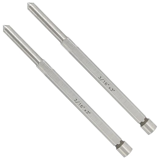 S&F STEAD & FAST Pilot Pin for Annular Cutter 2-Pc, 3/16" x 3", for Mag Drill Bit Cutting Diameter 7/16" DOC 1"