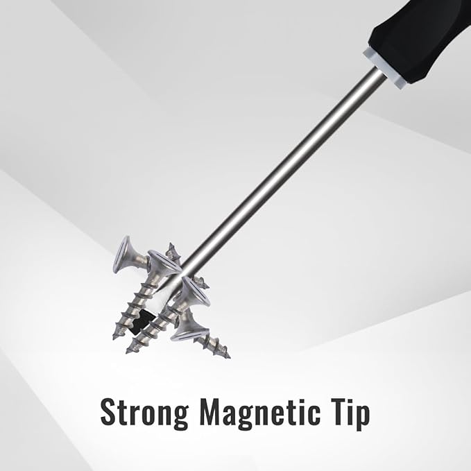 Flat Head Screwdriver Set (5 Pack in the Following Sizes - 1/16", 1/8", 3/16", 1/4", 5/16") Slotted Screwdrivers with Magnetic Tips & Soft Ergonomic Handle - Standard & Precision Flathead Screwdrivers