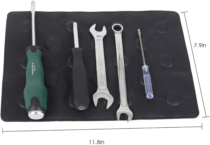 XSTRAP STANDARD Flexible Magnetic Tool Holder 11.8"x7.9" Mag-Pad - Wrenches, Bolts, Nuts, Screw and Other Parts Tray for Car, Garage, Home, Construction