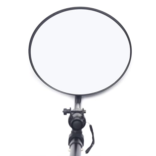 12-Inch LED Vehicle Inspection Mirror with 9 Lights,35" - 47" Retractable Extension Mirror for Car Undercarriage, Truck & Equipment Inspection, with Carrying Case