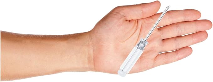 5PCS Mini Phillips Screwdriver, 3mm Cross Head with Clear Non-slip Handle for Small Appliances, 3.62"(92mm) Total Length, Non-magnetic
