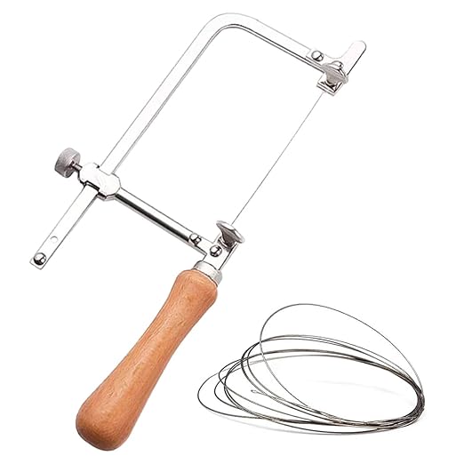 1PC Coping Saw Steel Frame with 1mm-3M diamond wire saw, used as a multifunctional manual tool for cutting marble, wood, jade and ceramics, glass (Copping Saw+Wire 1mm)