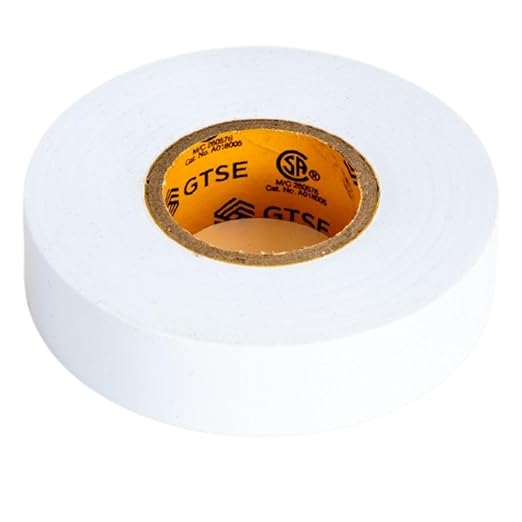 GTSE White Electrical Tape, 240 Rolls Bulk Box – Waterproof, Industrial Grade Vinyl, 3/4 in x 66ft– Strong Self-Adhesive PVC Electric Tape for Wire Insulation, 7 Mil, 600V – UL/CSA Listed