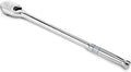 DURATECH Extra Long Handle 1/2-Inch Drive Ratchet, 90-Tooth Ratchet Wrench with 15" Handle and Dust Proof Teardrop Enclosed Head, Reversible, CR-V Steel Made, CR-MO Head, Full Polished, Gifts for Men