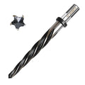 1/2” Bridge Construction Reamer Drill Bit, M2 HSS Taper Chucking Reamer for Steel Alloy Metal Wood Plastic, 1/2" Non-Slip Shank, 5-Spiral Flutes Car Reamer, to Align or Enlarge Holes, 12mm