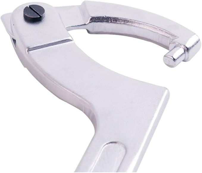 Eowpower Chrome Vanadium Adjustable C Spanner Hook Wrench Tool Round Head 51-121 mm