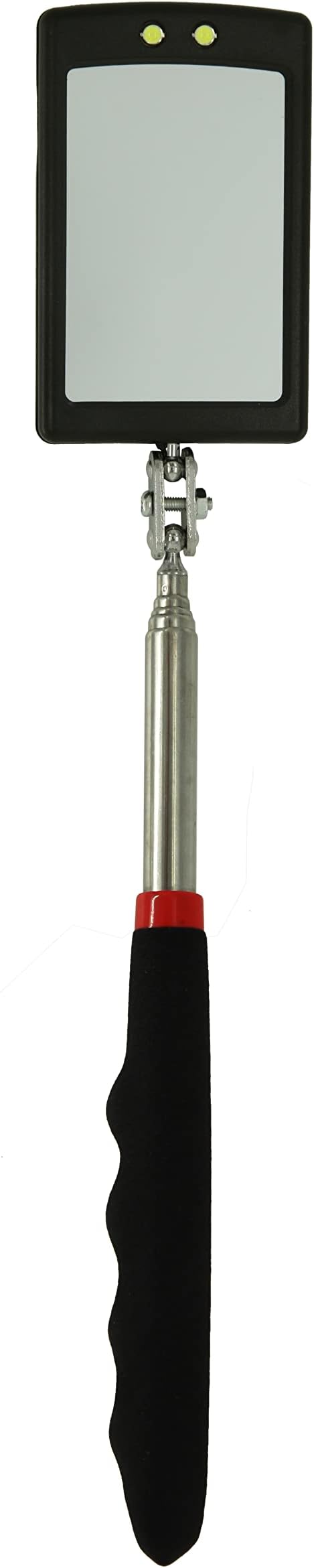 Telescoping Inspection Mirror Mechanics Mirror with 2 LED Lighted, Mirror on a Stick Handle Tool for Checking Observing Vehicle Small Parts,Present for Christmas, Birthday Everyday Carry (3 PCS)