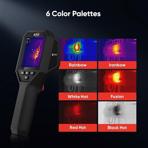 HIKMICRO B10 Thermal Imaging Camera 320 x 240 Super IR with 2MP Visual, 3.2" LCD Screen 256 x 192 IR Resolution Thermal Camera, 25 Hz Refresh Rate, -4°F~1022°F, IP54