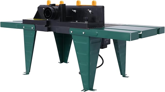 Electric Benchtop Router Table Wood Working Tool Craftsman Tool Stands Woodworking Bench Table Aluminum Strong Structure Tables for Woodworking Tasks (Green, 34")