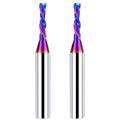 2PCS Downcut Spiral Router Bit 1/4 Inch Shank 1/8 Inch Cutting Diameter 1/2 Inch Cutting Length with Extra Long Life Coating CNC Router Bits End Mill for Wood Cutting, Slot Mortise, Engraving