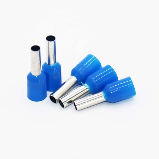 Fidioto Blue 1000pcs AWG14 Wire Ferrules Terminals Kit, AWG14 Terminal Connector Wire Insulated Cord Pin Ends Terminals for Electric, Industrial, Chemical Industry, Power Control System, etc.