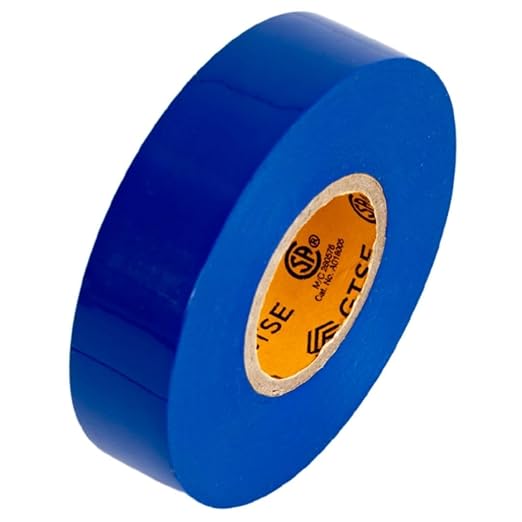 GTSE Blue Electrical Tape, 240 Rolls Bulk Box – Waterproof, Industrial Grade Vinyl, 3/4 in x 66ft– Strong Self-Adhesive PVC Electric Tape for Wire Insulation, 7 Mil, 600V – UL/CSA Listed