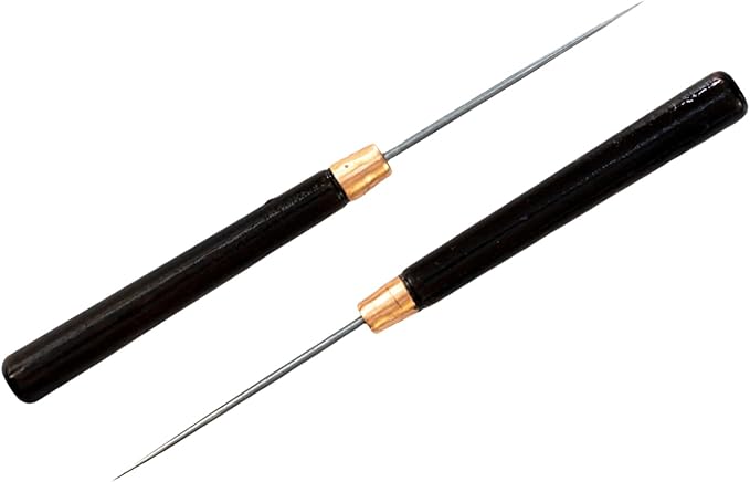votuyet 2 Pcs Scratch Awl Tool Leather Punch Tool,Leather Craft Repair Tools Sewing Tailors Awl