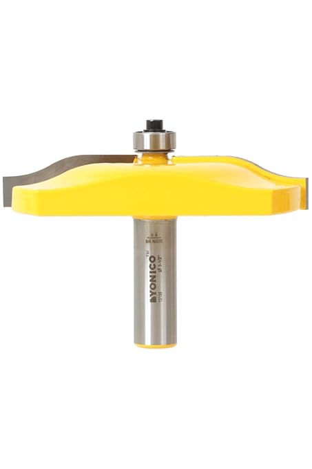 YONICO Raised Panel Cabinet Door Router Bits 3-1/2-Inch Diameter Ogee 1/2-Inch Shank 12138