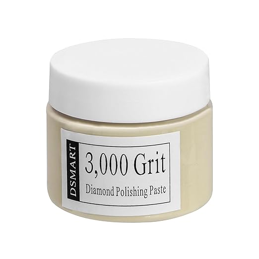 3,000 Grit Diamond Polishing Lapping Compound Polish Paste 50G (1.76 Oz) with 25% Diamond Powder (3-6 Micros) for Metal Silver Chrome Glass Scratch Removal Marble Rock Watch Jewelry Gemstone